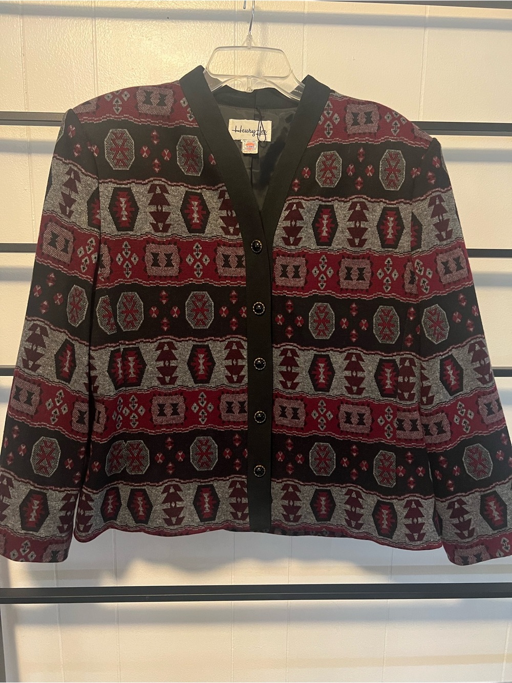 Vintage Padded Shoulders, 80’s Women’s  Aztec Blazer,  D